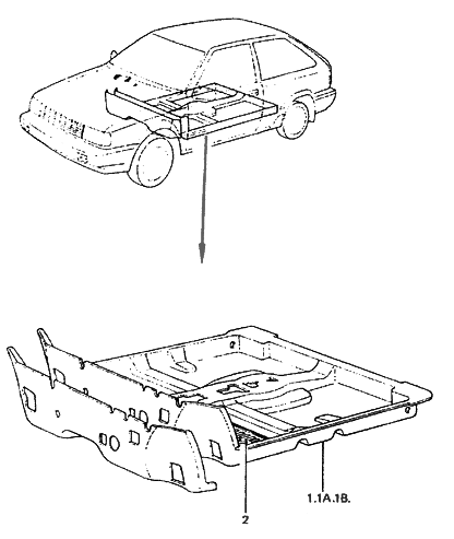 1988 Hyundai Excel Floor Covering Diagram