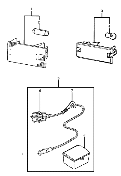 1986 Hyundai Excel Lamp Assembly-Luggage Compartment Diagram for 92620-21000