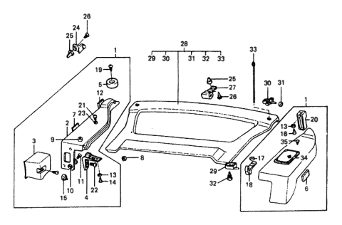 1989 Hyundai Excel Trim Assembly-Cover Shelf Side LH Diagram for 85910-21200-BL