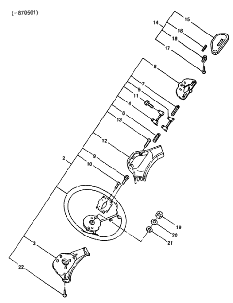 1987 Hyundai Excel Steering Wheel Diagram 3