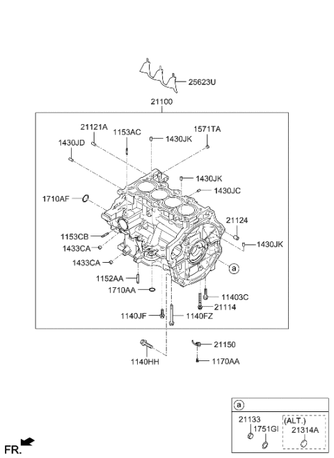 2015 Hyundai Tucson Cylinder Block Diagram 1