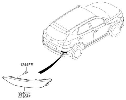 2016 Hyundai Tucson Rear Combination Lamp Diagram 3