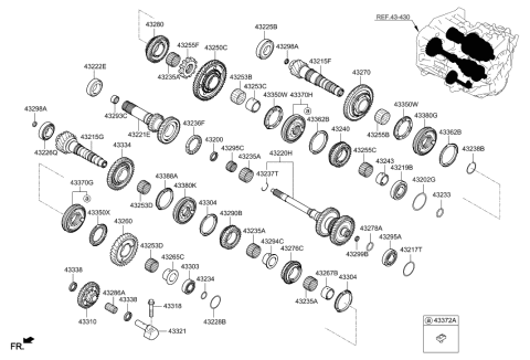 2016 Hyundai Tucson Shaft-Output,1ST Diagram for 43215-2D010