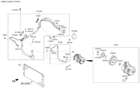 2018 Hyundai Tucson Air conditioning System-Cooler Line Diagram 2