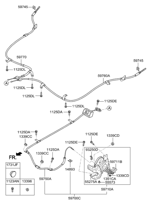 2015 Hyundai Tucson Parking Brake System Diagram