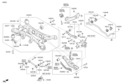 2016 Hyundai Tucson Bar Assembly-Rear Stabilizer Diagram for 55510-D3020