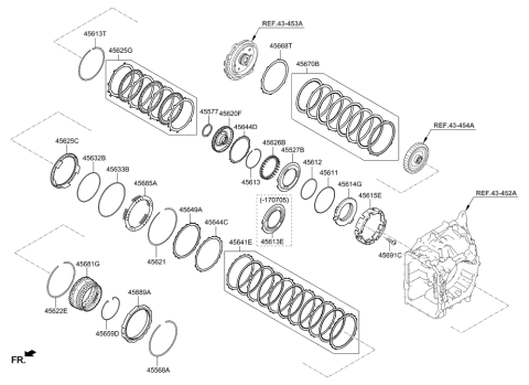 2015 Hyundai Tucson Cushion Plate-Under Drive BRAK Diagram for 45644-26010