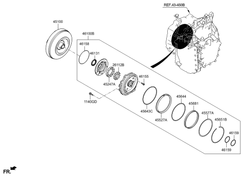 2018 Hyundai Tucson Oil Pump & TQ/Conv-Auto Diagram 2