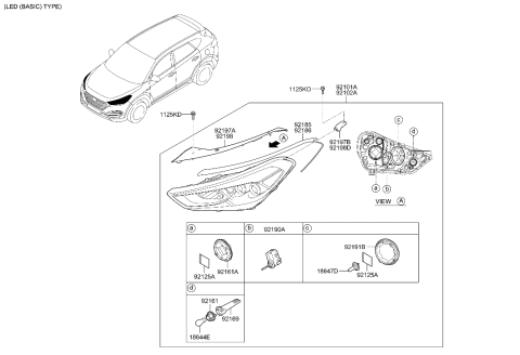 2016 Hyundai Tucson Head Lamp Diagram 3