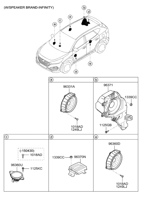 2015 Hyundai Tucson Speaker Diagram 3