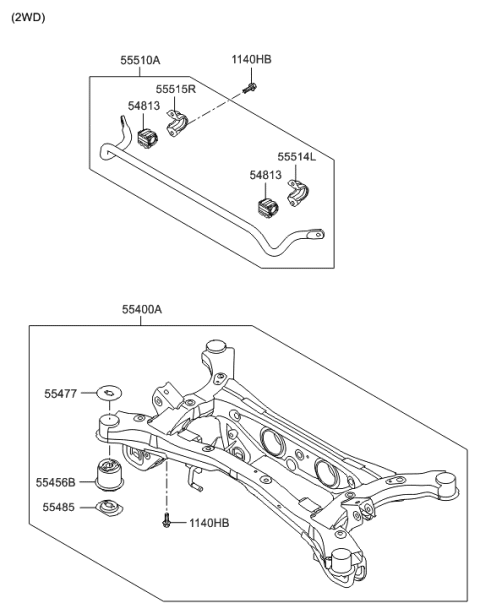 2017 Hyundai Tucson Gas Rear Suspension Control Arm Diagram 2