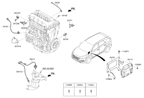 2017 Hyundai Tucson Gas Electronic Control Diagram 3