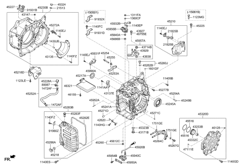 2022 Hyundai Venue Valve Body Oil Filter Assembly Diagram for 46321-26000