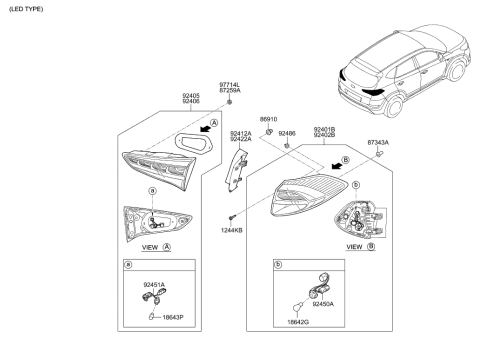 2015 Hyundai Tucson Rear Combination Lamp Diagram 2