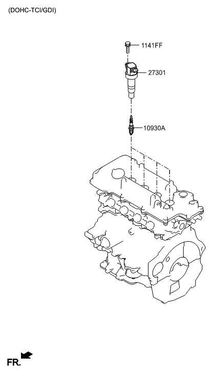 2016 Hyundai Tucson Spark Plug & Cable Diagram 1