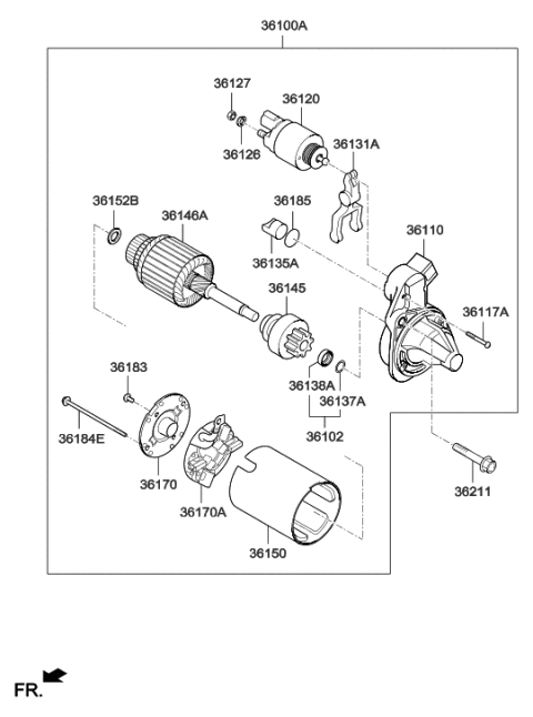 2018 Hyundai Tucson Starter Diagram 1