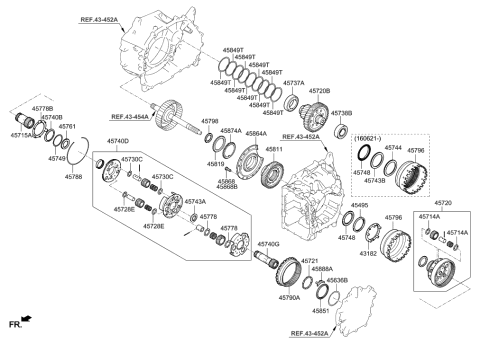 2020 Hyundai Sonata Hybrid Carrier Assembly-PLANETRAY,Ctr Diagram for 45760-26500