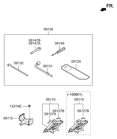 2015 Hyundai Tucson Tool Set-OVM Diagram for 09130-D3000