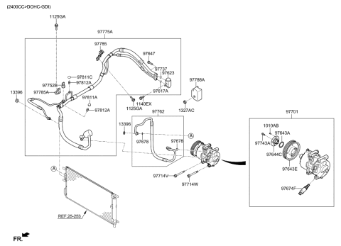 2016 Hyundai Tucson Air conditioning System-Cooler Line Diagram 3