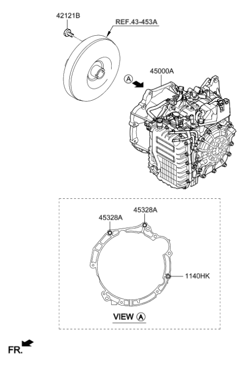 2017 Hyundai Tucson Transaxle Assy-Auto Diagram 1