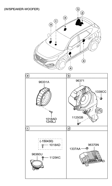 2016 Hyundai Tucson Speaker Diagram 2