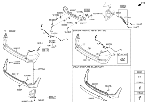 2014 Hyundai Santa Fe Sport Reflector/Reflex Assembly-Rear Lh Diagram for 92405-D3050