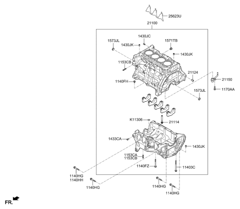 2021 Hyundai Ioniq Cylinder Block Diagram