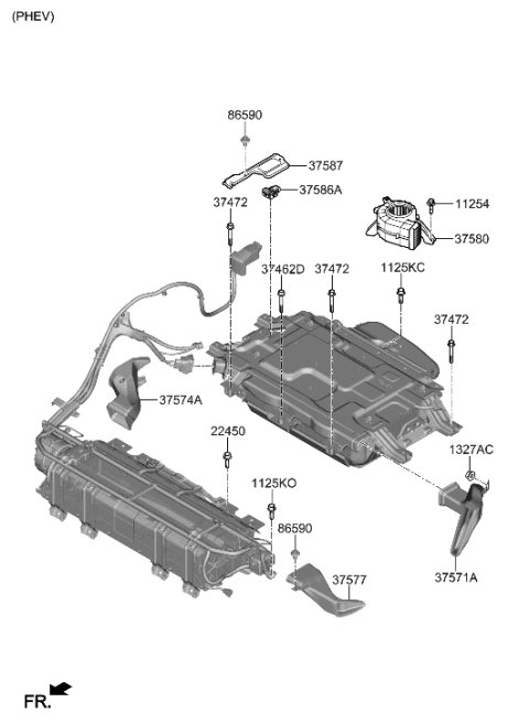 2020 Hyundai Ioniq High Voltage Battery System Diagram 4