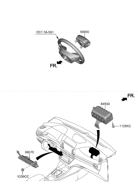 2020 Hyundai Ioniq Hybrid Air Bag System Diagram 1