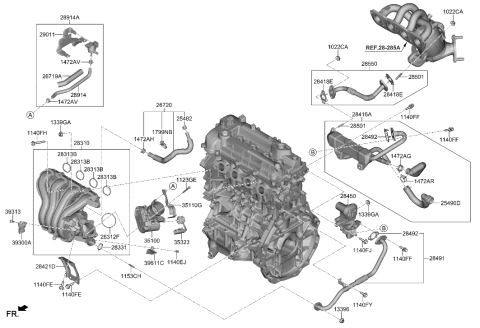2021 Hyundai Ioniq Hybrid Intake Manifold Diagram