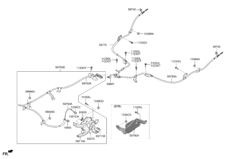 2021 Hyundai Ioniq Parking Brake System Diagram