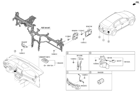 2022 Hyundai Ioniq Body Control Module Diagram for 954B0-G2930