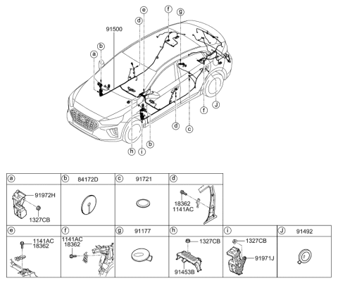 2021 Hyundai Ioniq Hybrid Floor Wiring Diagram