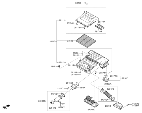 2020 Hyundai Ioniq Hybrid Air Cleaner Diagram