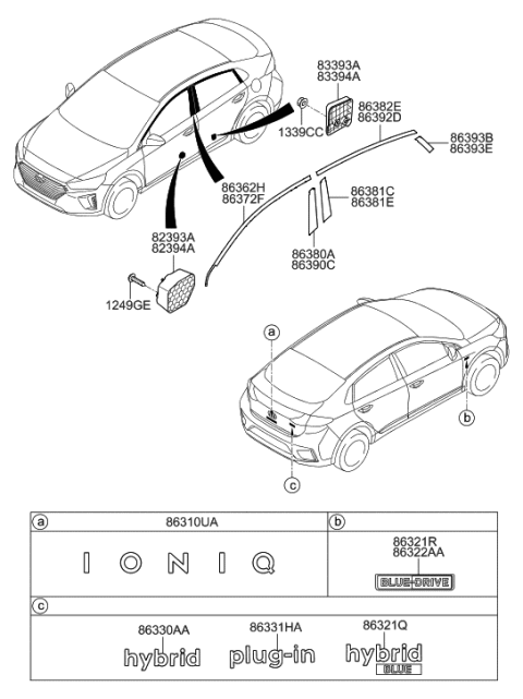 2020 Hyundai Ioniq Emblem Diagram