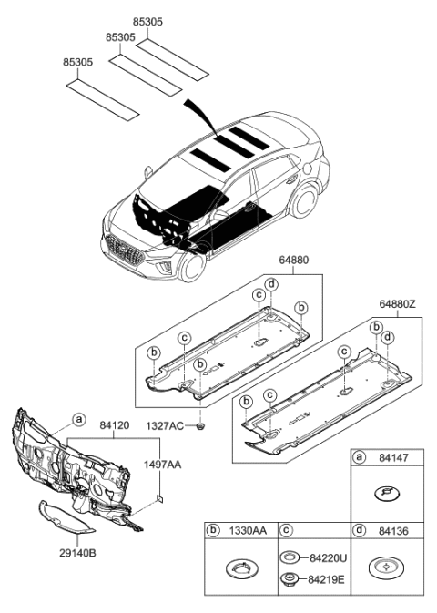 2020 Hyundai Ioniq Isolation Pad & Plug Diagram 2