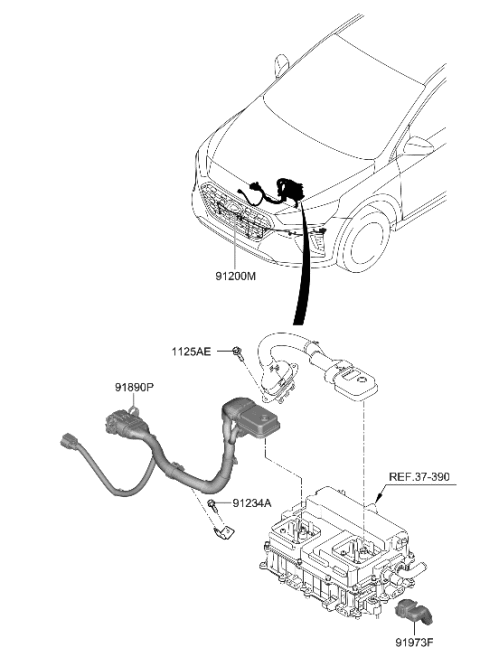 2020 Hyundai Ioniq Wiring Assembly-Fem Diagram for 91841-G2020