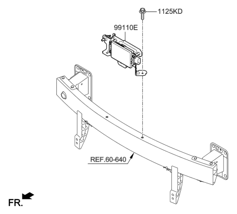 2023 Hyundai Genesis GV70 UNIT ASSY-FRONT RADAR Diagram for 99110-G2500