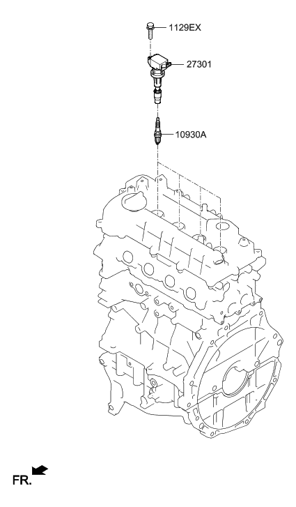 2021 Hyundai Ioniq Spark Plug & Cable Diagram