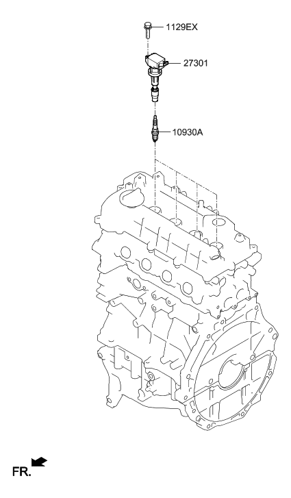 2020 Hyundai Ioniq Spark Plug & Cable Diagram