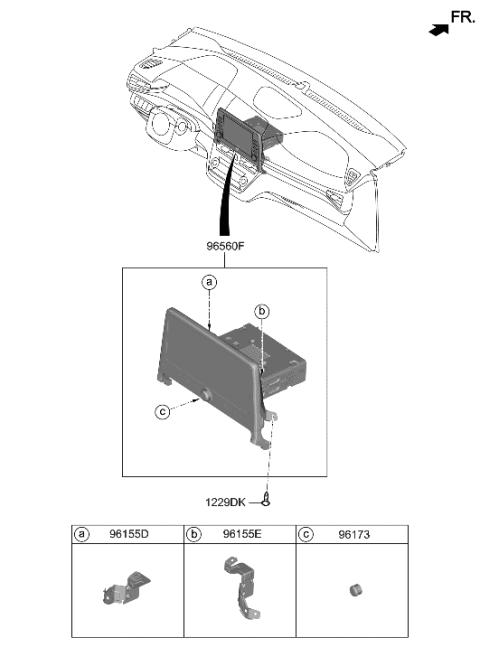 2021 Hyundai Ioniq BRACKET-SET MTG,RH Diagram for 96176-G2730