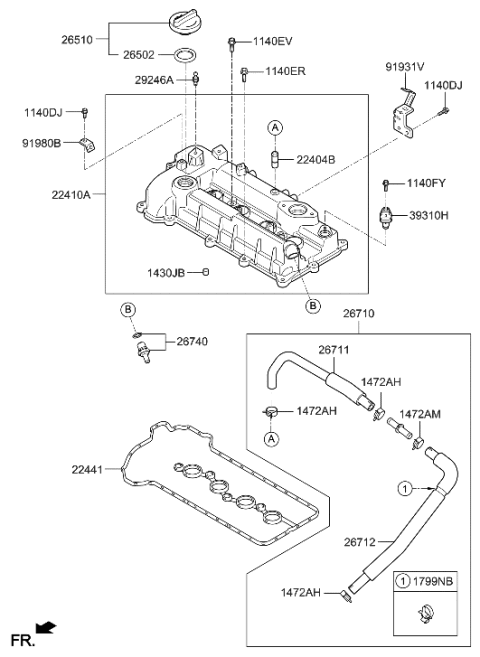 2020 Hyundai Ioniq Hybrid Rocker Cover Diagram
