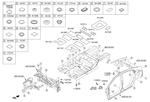 2023 Hyundai Santa Cruz Bracket Assembly-Foot Rest Diagram for 64336-F2010