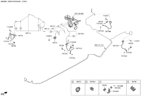 2021 Hyundai Ioniq Brake Fluid Line Diagram 2