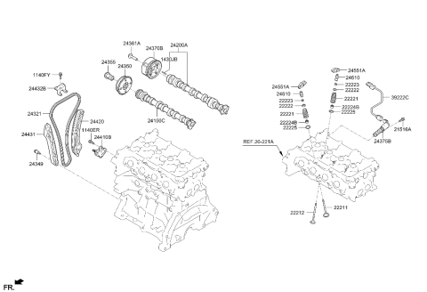 2023 Hyundai Genesis GV70 Guide-Chain Diagram for 24431-03HA0