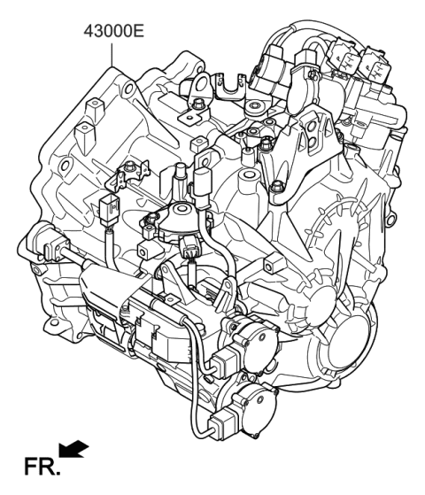 2022 Hyundai Ioniq Transmission Assembly-DCT Diagram for 43000-2B000