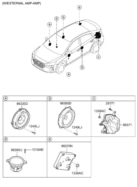 2020 Hyundai Ioniq Speaker Diagram 2