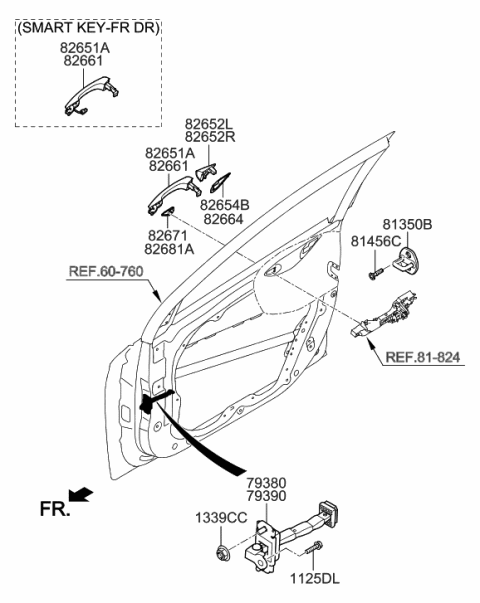 2022 Hyundai Ioniq Front Door Locking Diagram