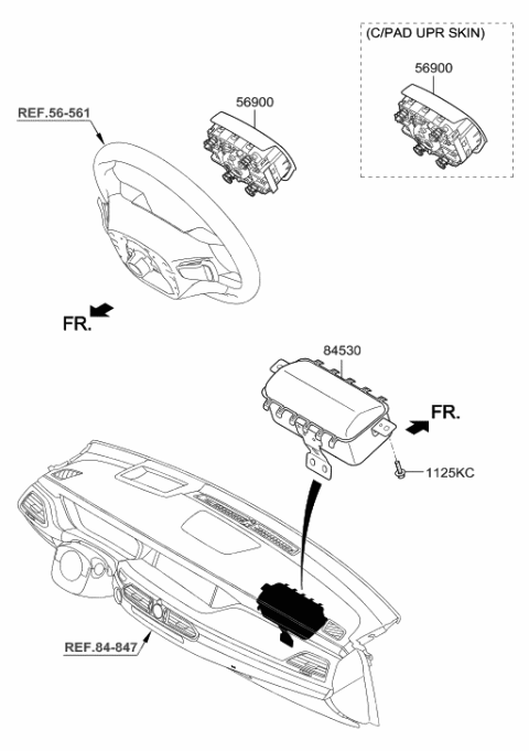 2018 Hyundai Genesis G90 Air Bag System Diagram 1