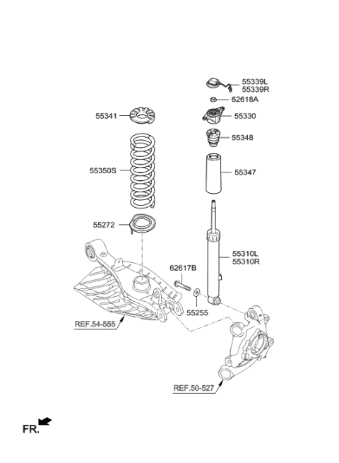 2018 Hyundai Genesis G90 Spring-Rear Diagram for 55350-D2090